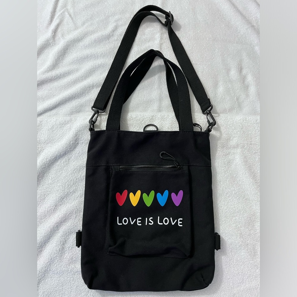 LOVE IS LOVE Crossbody Sling-Bag Black
